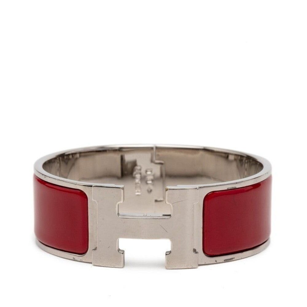 Hermes Clic Clac H GM Bracelet Metal Enamel Silver